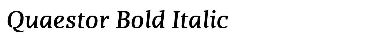 Quaestor Bold Italic